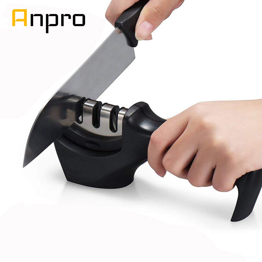 Трехступенчатая профессиональная точилка для ножей от бренда Anpro 